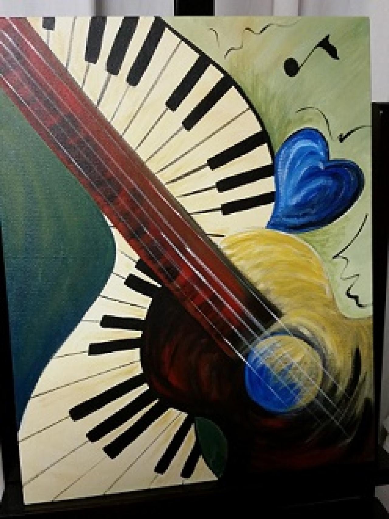 Abstracted Guitar Piano - Gallery - ginger384 | The Art Sherpa