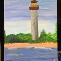 Cape May Lighthouse Art by E