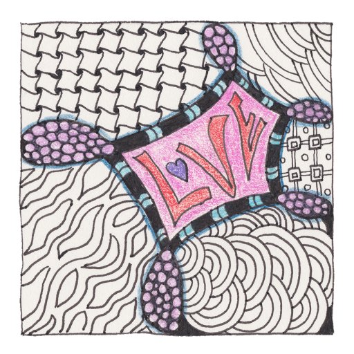 Day 16 Love Zentangle