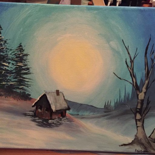 Bob Ross Style painting