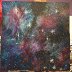 Galaxy acrylic painting