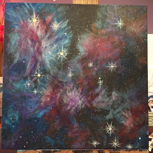 Galaxy acrylic painting