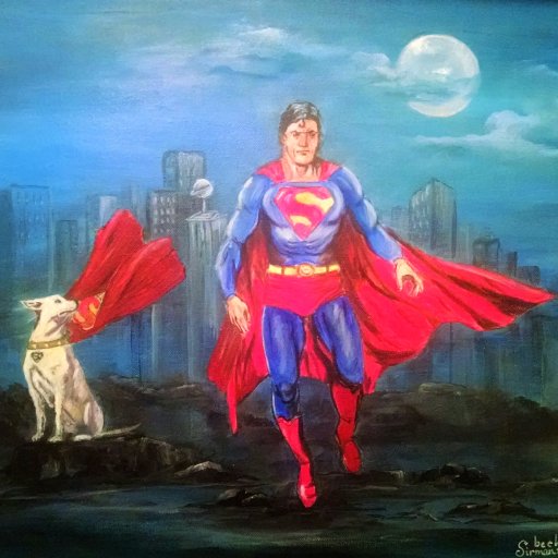 superman finished acrylic