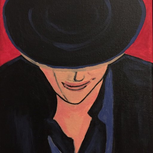 Man in black hat