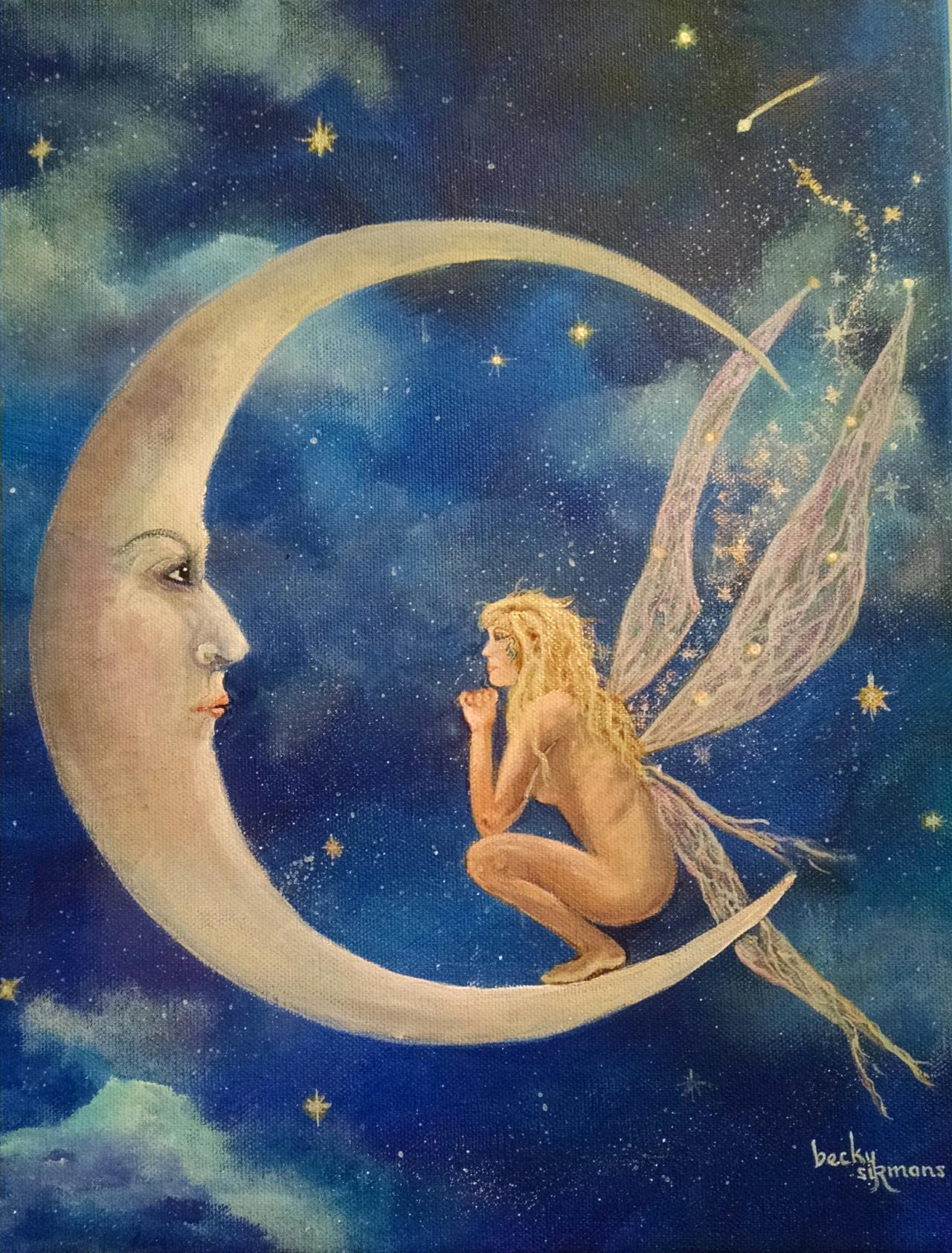 Fairy Moon - Gallery - Becky Sirmans | The Art Sherpa