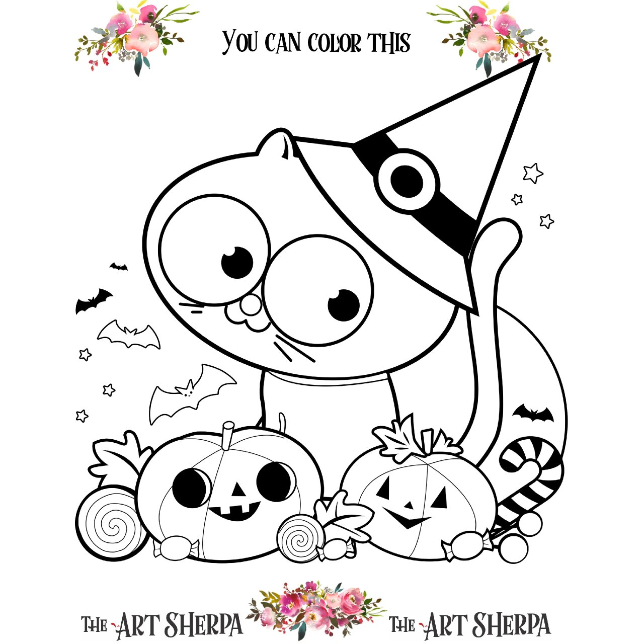 Little Brush October bonue coloring page