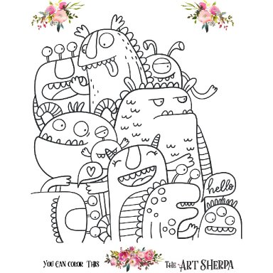 Little Brush August coloring page