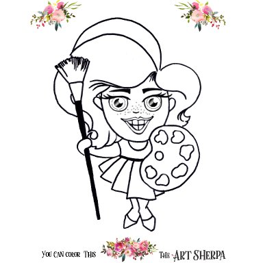 Sherpa girl coloring page