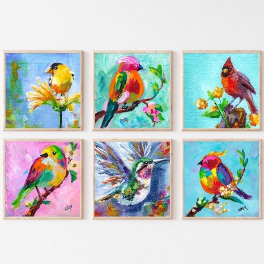 ALL SIX Bird Prints from both The Art Sherpa AND Ginger Cook