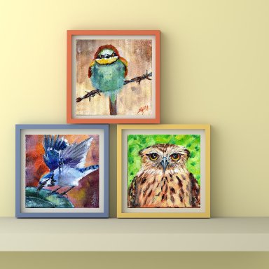 Three Bird Prints From The Art Sherpa