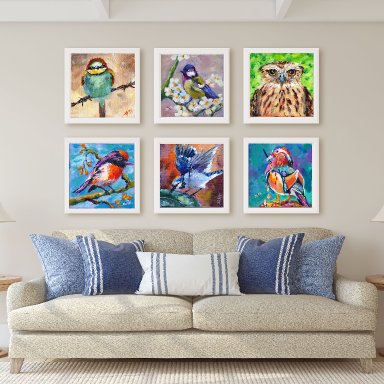 ALL SIX Bird Prints from both The Art Sherpa AND Ginger Cook  Bird Hop 2