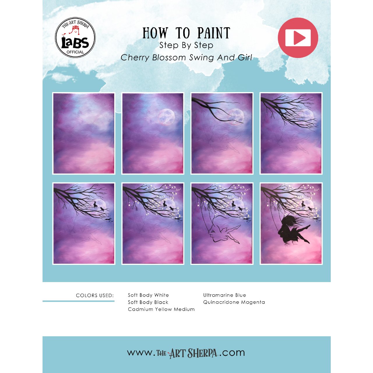 Cherry Blossom Swing and Girl