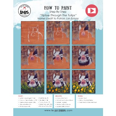 Baby Pig in Wildflowers 