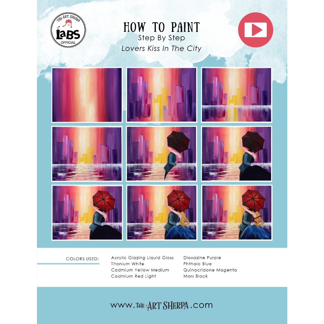 Lovers Kiss In the Rain City