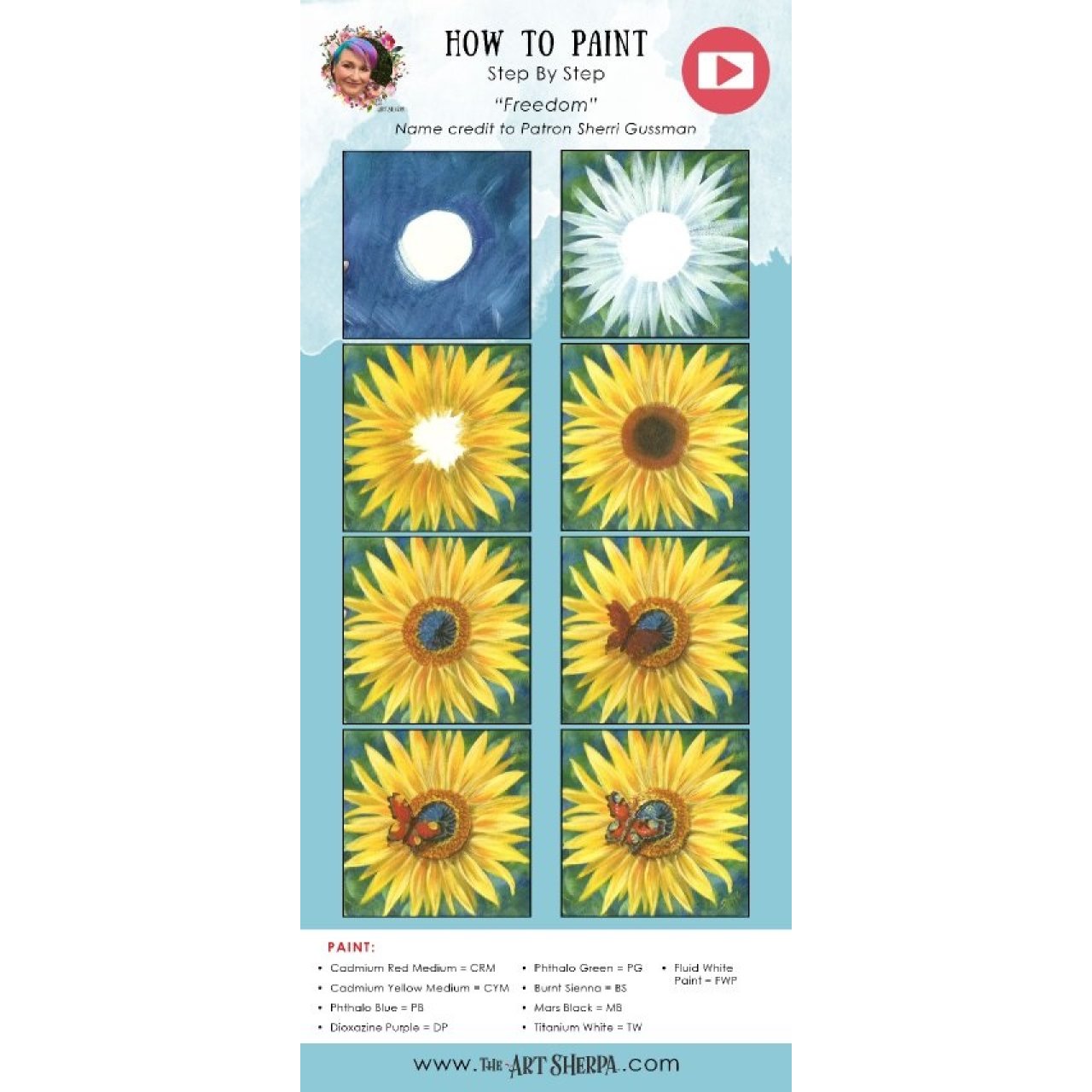 Sunflower and Butterfly / Acrylic April 2022