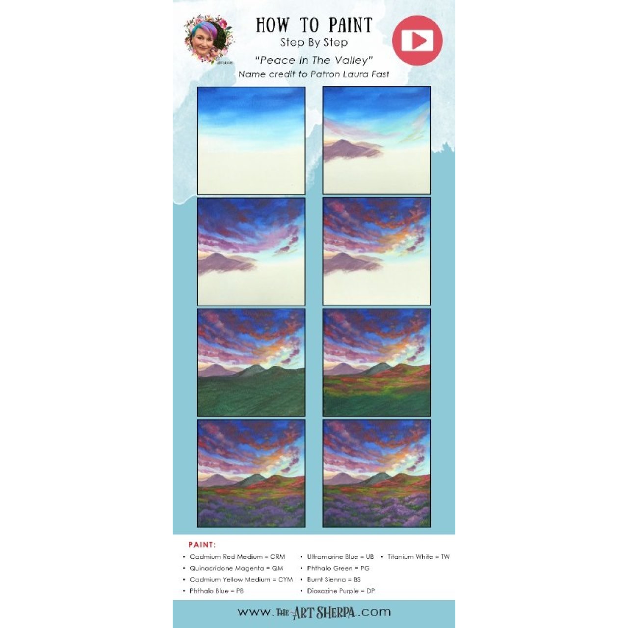 Purple Flowers and Mountain / Acrylic April 2022