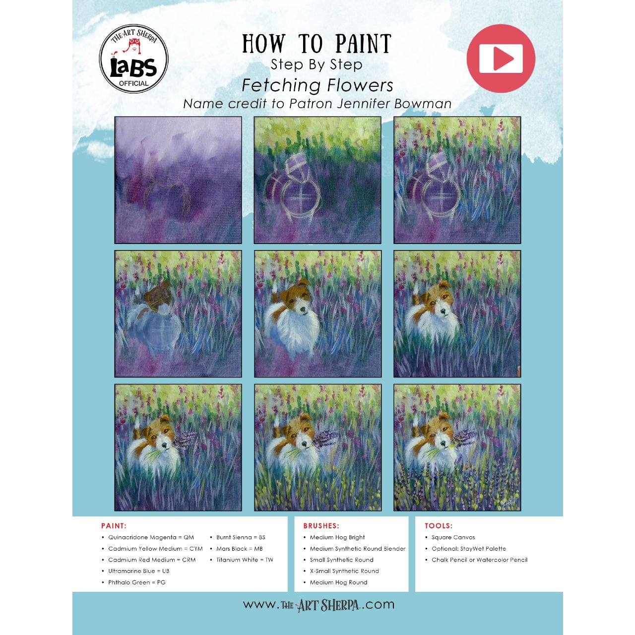 Fluffy Dog in Lavendar 