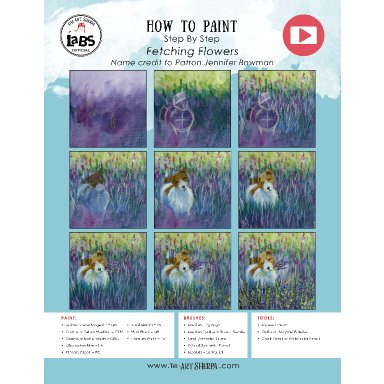 Fluffy Dog in Lavendar 