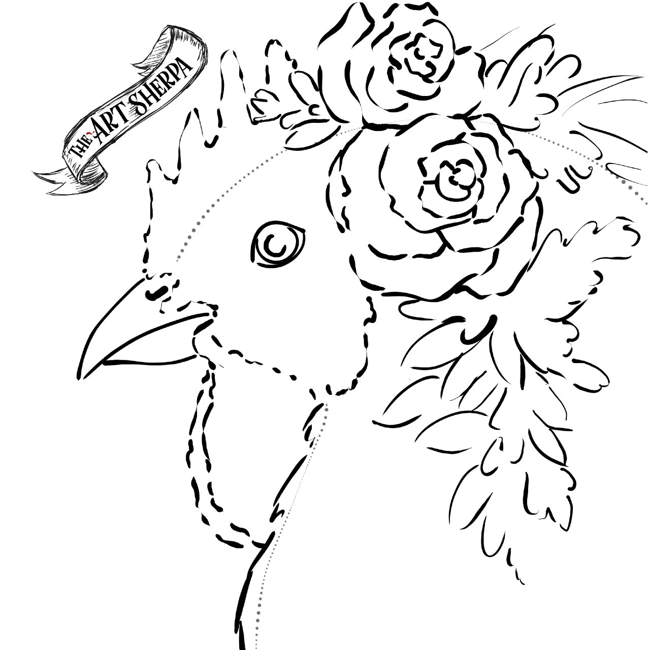 Floral Rooster Traceable tas220219.Jpg - The Art Sherpa Community | The ...