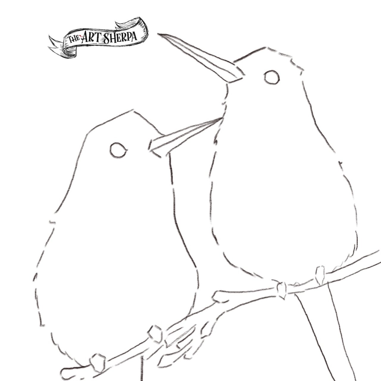 two humming birds