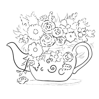 Autumn Floral Teapot