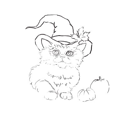 Witches Cat kitten halloween 2023 traceable 