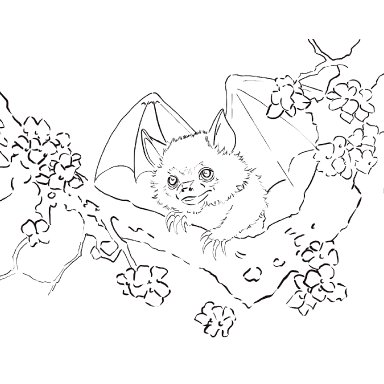 Bat fox traceable halloween 2023 