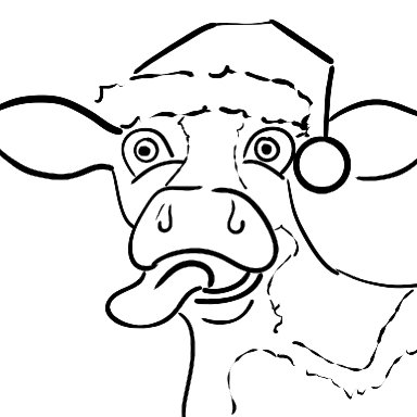 Christmas Cow Festive lights 2023 