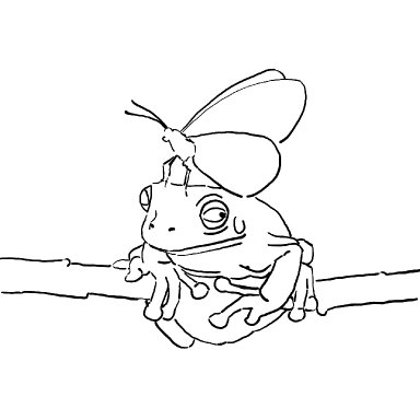 patron Frog and Butterfly Friend 