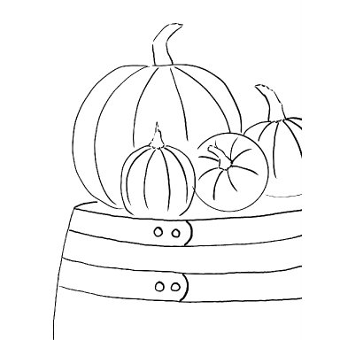 pumpkins and Barrel 