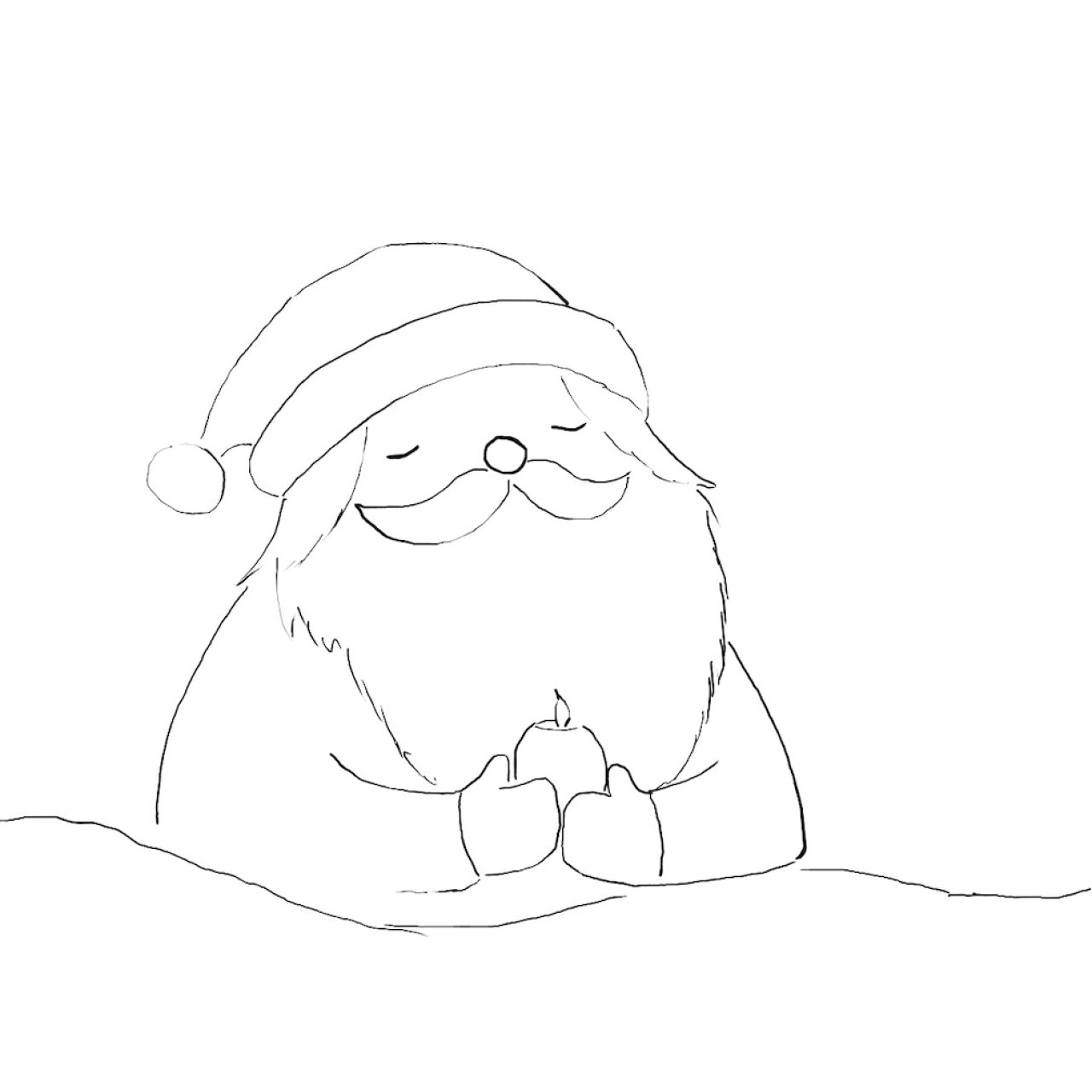 Santa and Candle winter wonder 2024 