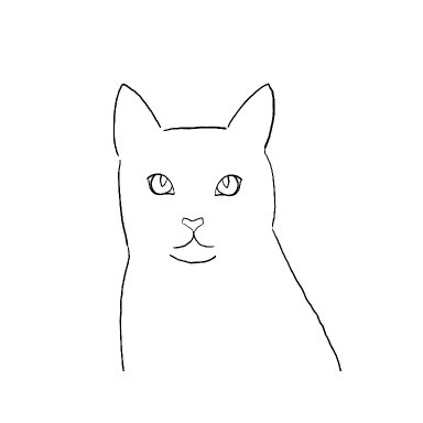 Patron and art retreat White cat in lavender 