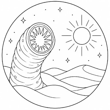 Dune Themed - Shai-Hulud Zendoodle