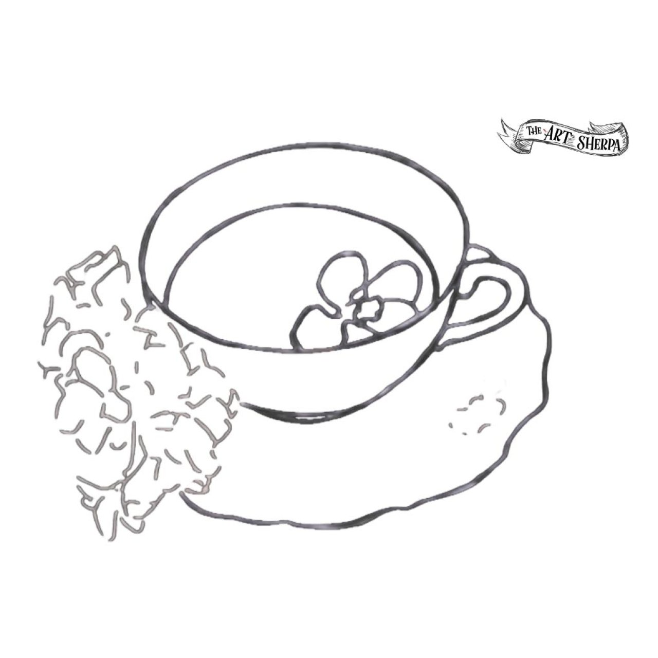 Teacup and Flowers traceable