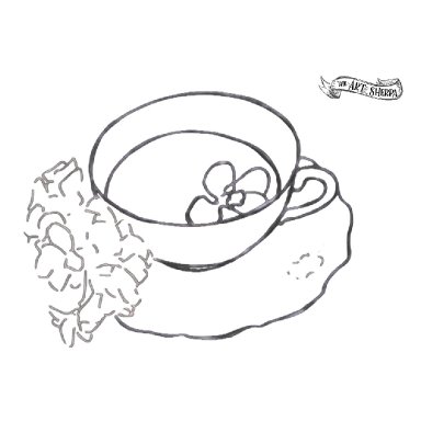 Teacup and Flowers traceable