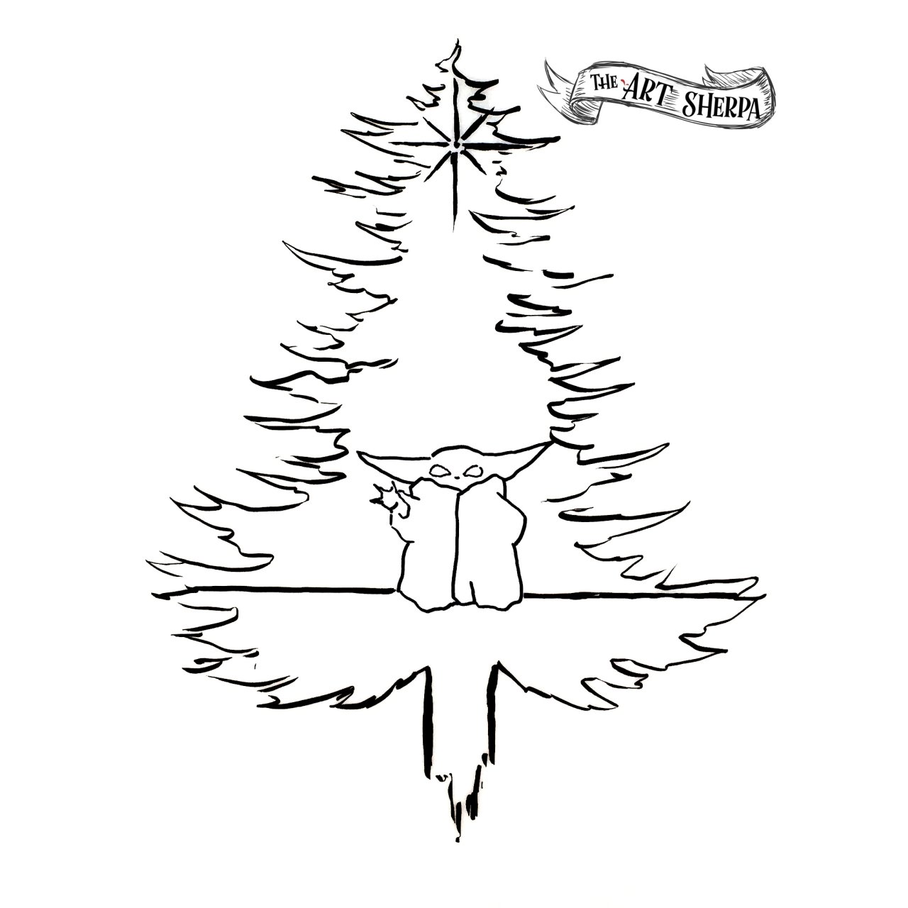the child christmas tree baby yoda 