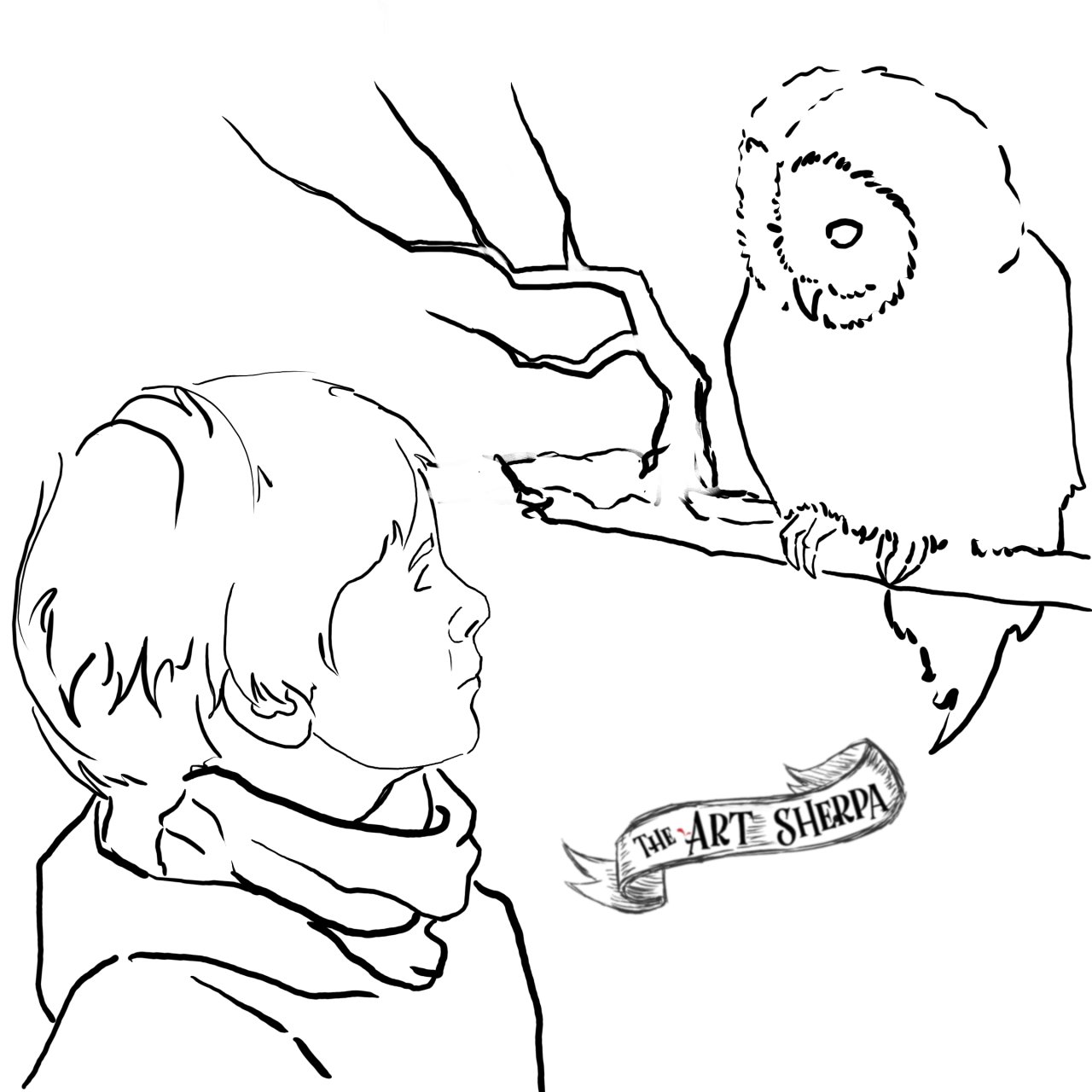 Boy winter owl Narnia Traceable 