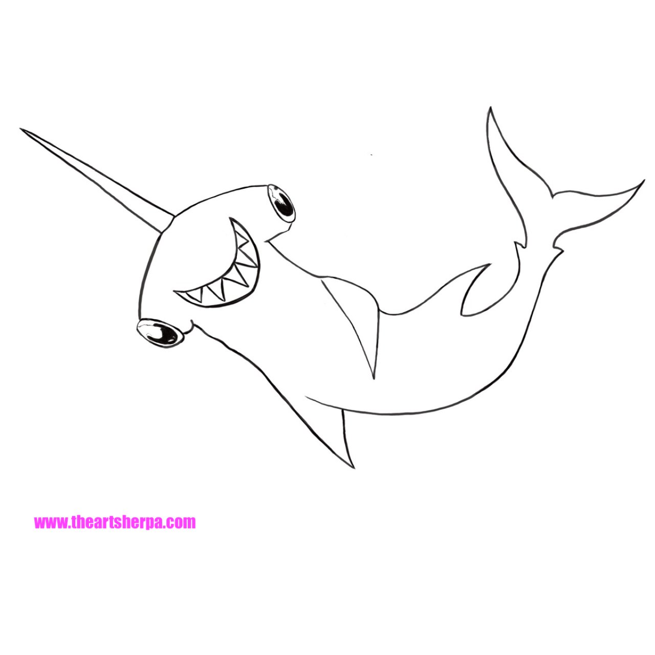 Kawaii Hammerhead Shark Unicorn