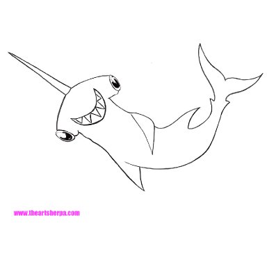 Kawaii Hammerhead Shark Unicorn