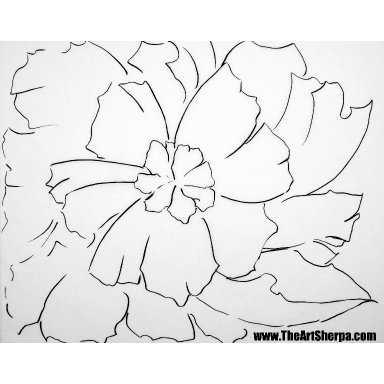 Abstract Peony Flower