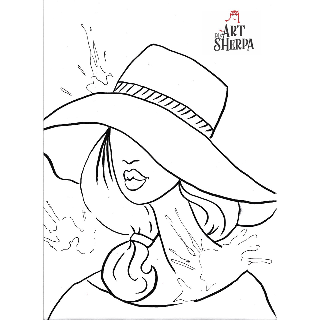 Fashion Girl With Splashy Hat