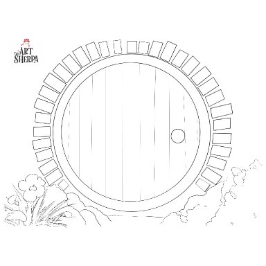 Hobbit Door In The Shire Watercolor -  IGTV