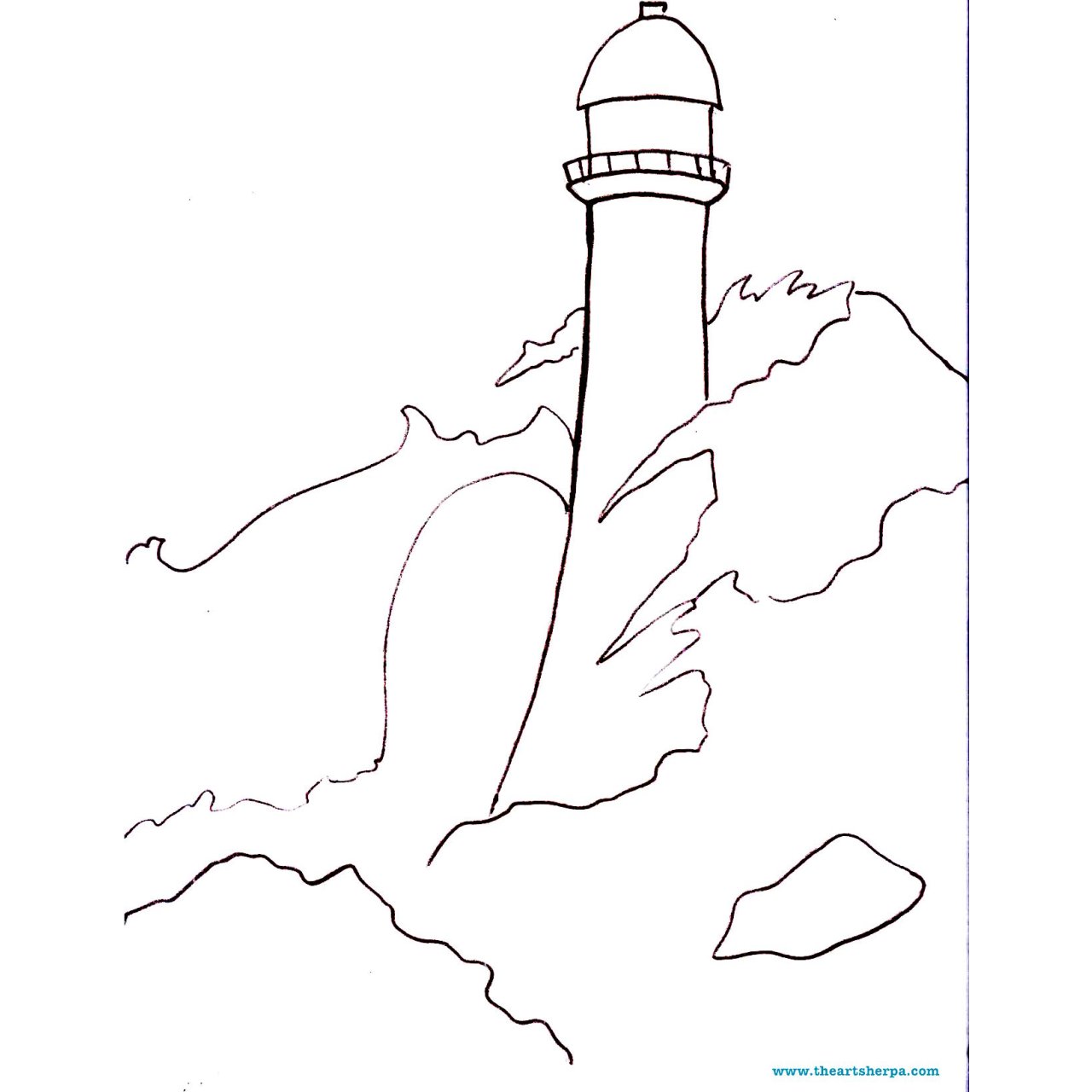 Stormy SEA And Lighthouse