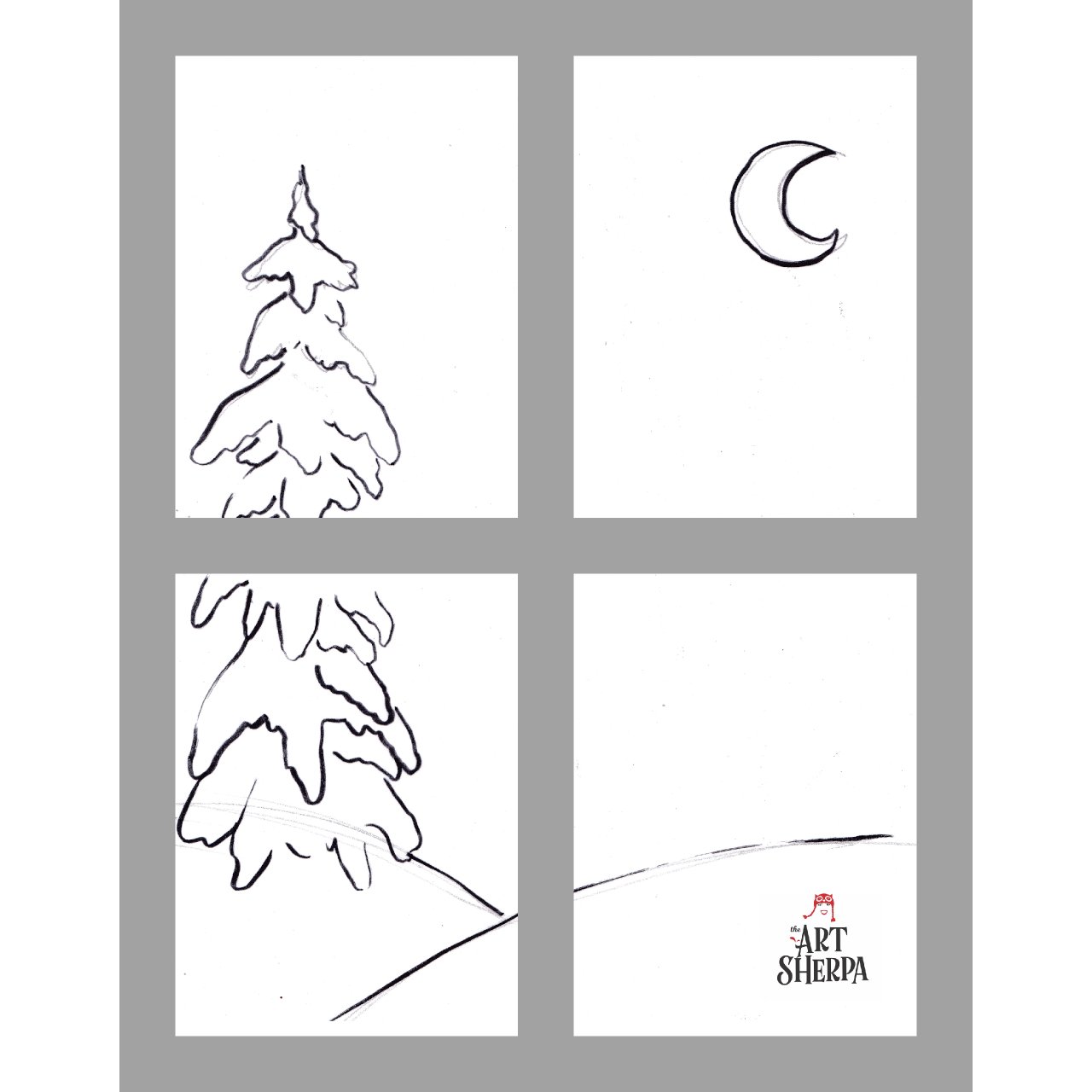 Winter Window Landscape