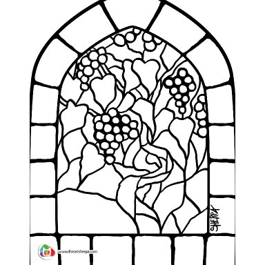 Grape Vines Stain Glass And Stone