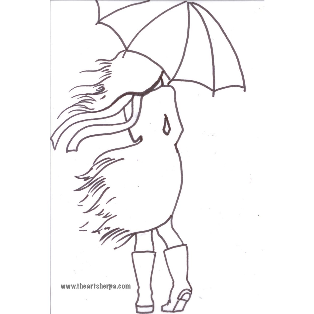 A Girl Walking In The Rain The Art Sherpa Community The Art Sherpa