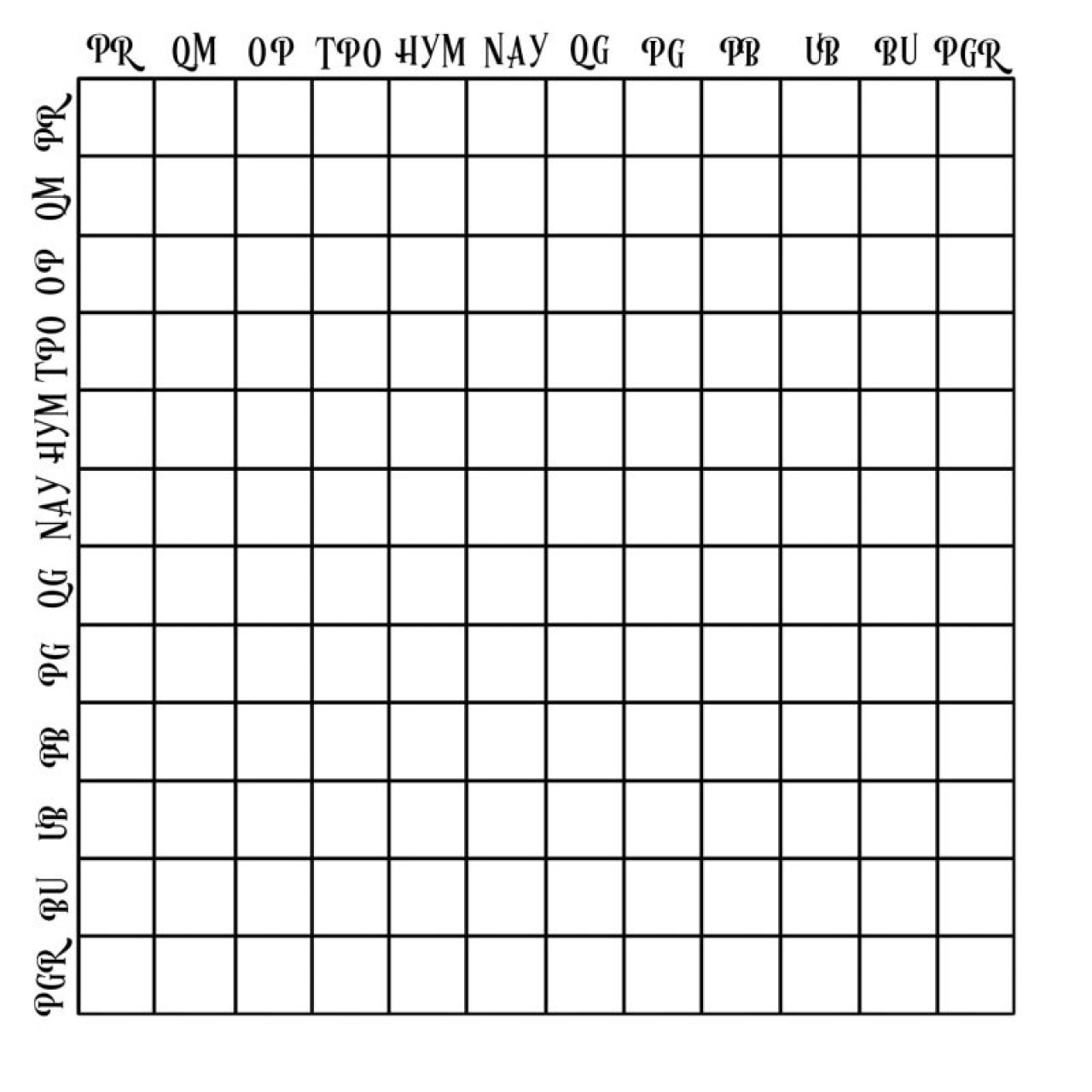 Watercolor Color Mixing Chart