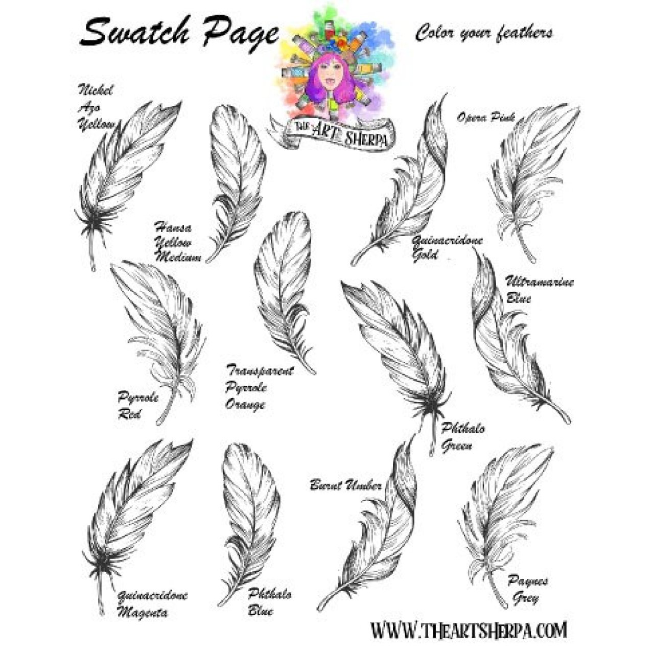 Color Your Feathers Swatch Page