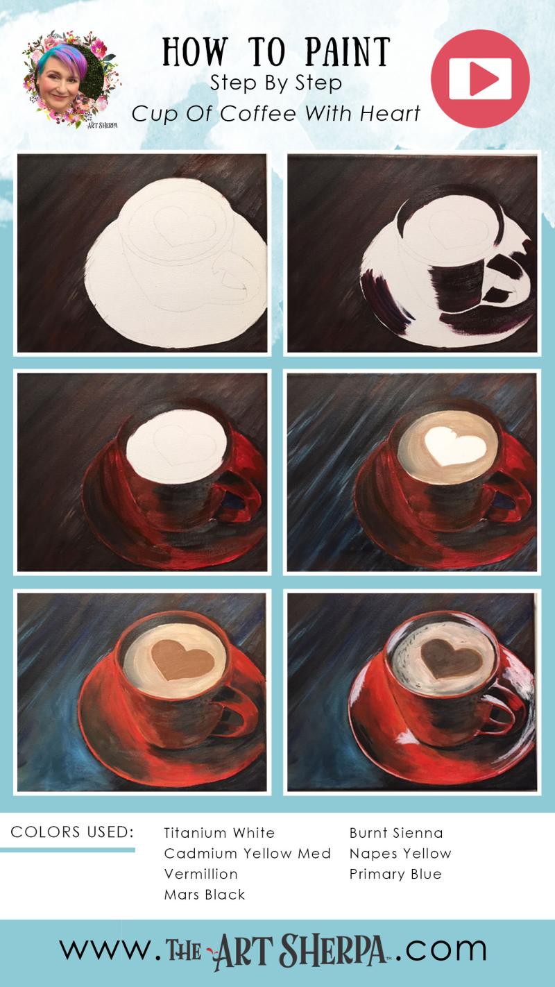 coffee cup acrylic painting