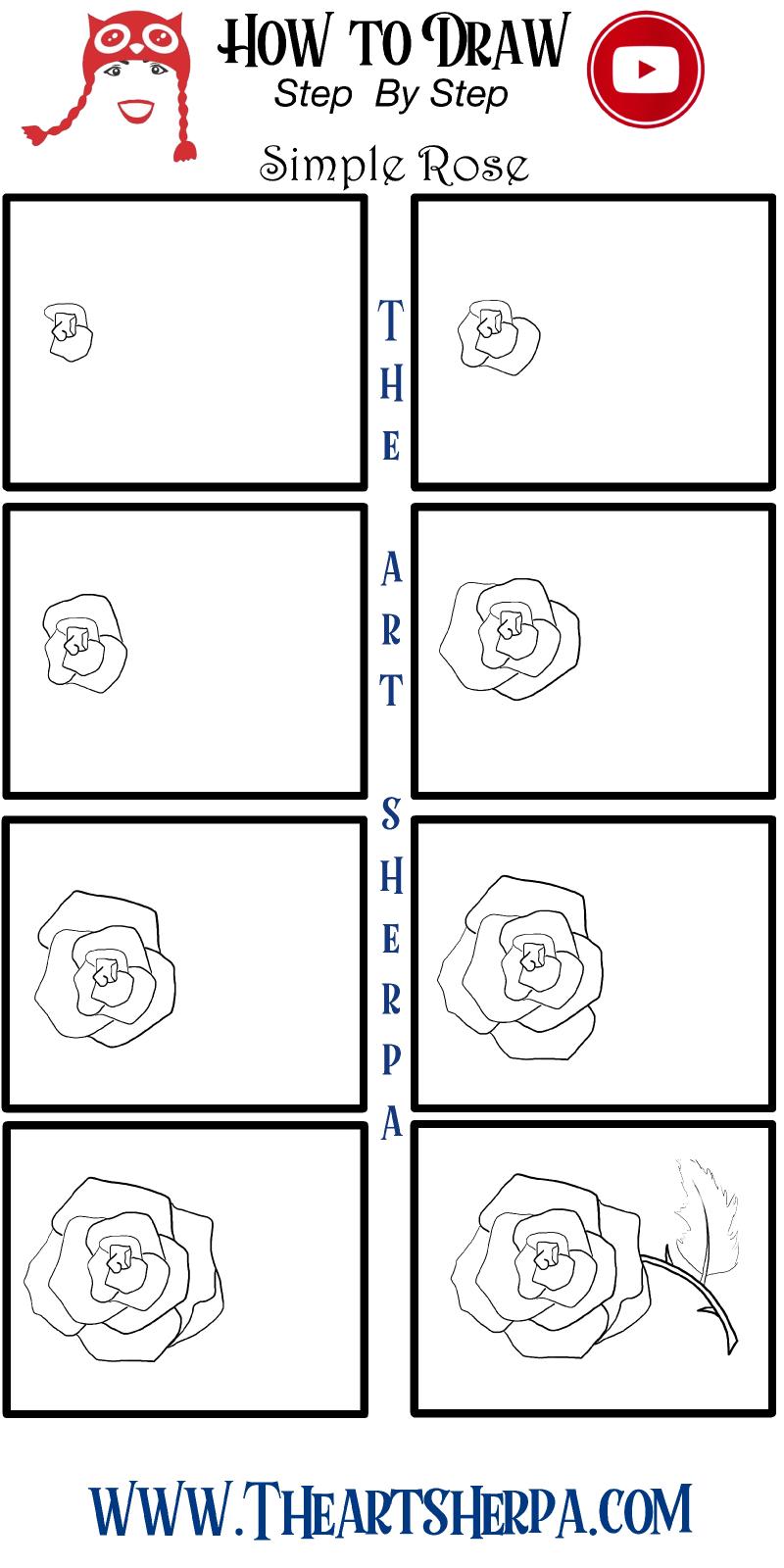horizontal and Verticle Step by Step draw a Rose .jpg